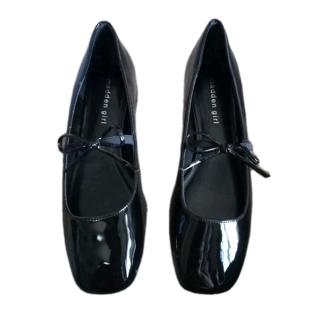 Madden Girl Black Patent Flats